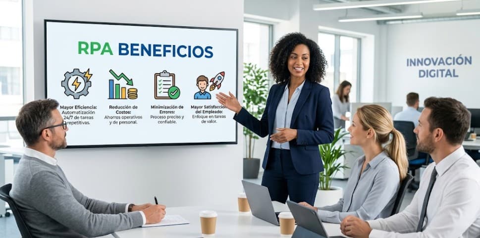Flujo de automatización de procesos empresariales con RPA